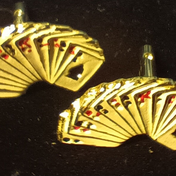 Vintage playing cards cufflinks - Picture 3 of 3